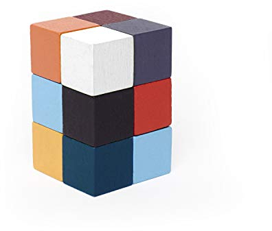 Kikkerland 3D-Puzzle Elasti-Würfel 6 x 4 cm Holz