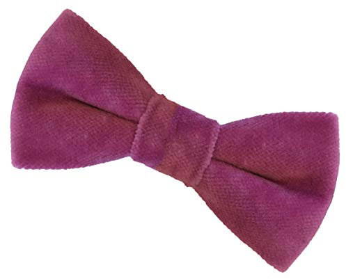 Pajarita de terciopelo 100% algodón rosa fucsia para hombre, rosa fucsia, Taille unique