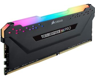 Corsair Vengeance PRO RGB modulo da 8 GB (1 x 8 GB) DDR4 3600 (PC4-28800) C18 1,35 V, ottimizzato AMD Ryzen – Nero