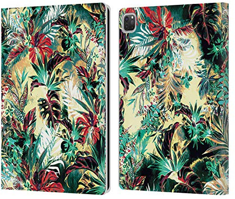 Head Case Designs Offizielle Riza Peker Floral IX Blumen 1 Leder-Wallet-Hülle Kompatibel mit Apple iPad Pro 12.9 2020/2021/2022