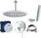 vanvilla Duschsystem mit Unterputz Duscharmatur von Grohe Essence Einhandmischer und vanvilla Regendusche mit Armatur, Duschkopf rund, Dusch-SET G19 poliert