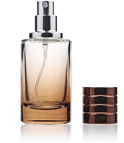 Zénitude Glassworks 30ml Glass Perfume Bottle Gradient Empty Cylindrical Bottle with Fine Mist Atomiser (Brown)