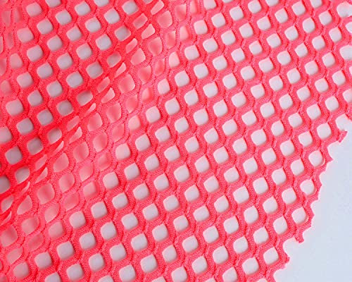 1 cm Loch netzstoff, 165 cm breiter Netzstoff, Meterware (Neon Pink)