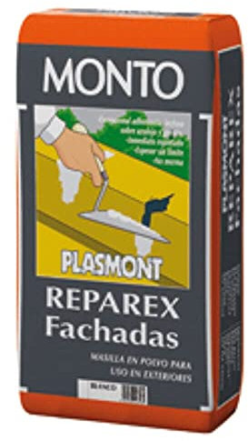 Plasmont Reparex - Mastice in polvere con base in cemento per esterni e interni, colore bianco (15 kg)