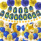 Eid Mubarak Dekorationen 41 Stück Eid Dekorationen für Zuhause - Eid Mubarak Banner, Folienballons, Pompons, Blumen, goldene Sterne, Mond, Girlande für Ramadan, Kareem, Partyzubehör, muslimische
