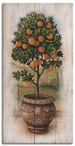 ARTLAND Wanddeko Leinwand Bilder Wandbild 50x100 cm Pflanzen- & Blumen Bäume Obstbaum U0PV