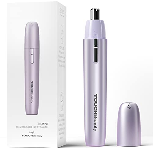 TOUCHBeauty Nasenhaartrimmer für Damen & Herren-Elektrischer Ohr-und Nasenhaarschneider mit AAA-Batterie (inklusive), Hypoallergen, Tragbar & Wasserdicht für Schmerzfreie Rasur(Lila)