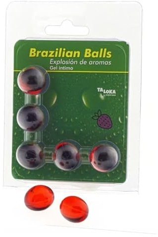 TALOKA - BRAZILIAN BALLS GEL ÍNTIMO FRESA 5 BOLAS