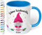 True Statements Weihnachtstasse mit Namen personalisiert „Schöne Weihnachten“ - 330ml Keramik Kaffeebecher mit Wichtel-Motiv und Spruch – Geschenke für Kollegen & Familie (Cambridge Blau)