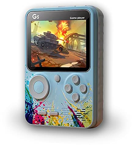 Game Boy, Handheld-Spielekonsole, 500-in-1-Farbbildschirm-Spielekonsole, 500 klassische interessante Spiele (blau)