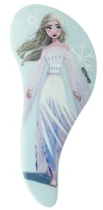 Disney Frozen II – Kompakte Haarbürste „Die Eiskönigin“ – Schnelles, schmerzfreies Entwirren – Flexible Anti-Knoten-Borsten, rutschfester Griff – Offizielles Disney-Produkt