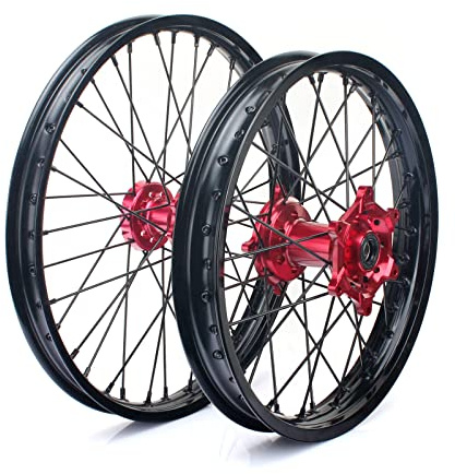 TARAZON 21 18 Vorderrad Hinterrad Felgen Felgensatz Radnabe Radsatz Naben Für Honda CR125R CR250R 04-07 CRF250R 04-13 CRF250X 04-09 CRF250X 12-13 CRF450R 02-12 CRF450X 05-09 CRF450X 12-12
