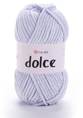 Yarnart Dolce Chenille Velvet Super Bulky Yarn - 100g (3.53oz), 131 Yards (776 ft) - Ideal for Amigurumi & Crochet