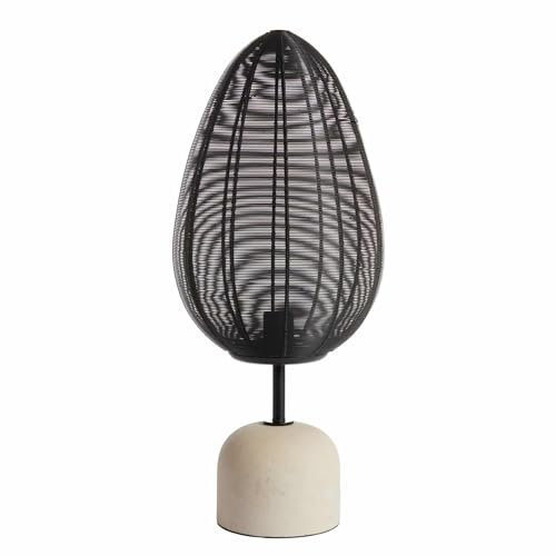 Light & Living Tischlampe Joley - Schwarz - Ø26cm - Rund - Metall - Tischleuchte Wohnzimmer & Schlafzimmer - Tischlampen modern