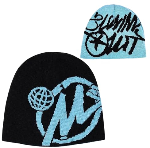 Beanie Mütze, dünne Strick Minuse Zwei Mütze für Männer und Frauen, Hip Hop Baggy Beanie Mütze, lässige Mütze für den Alltag, Outdoor Sport