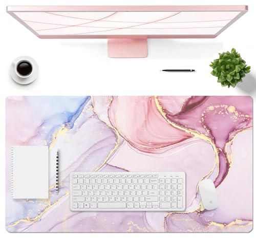 EPriakotu Schreibtischunterlage, 60 x 35cm PU Leder Schreibtischmatte, Wasserdichte Schreibtisch Blotter Schutz Büro Schreibtischmatte Computer Laptop Tastatur Matte für Büro Zuhause