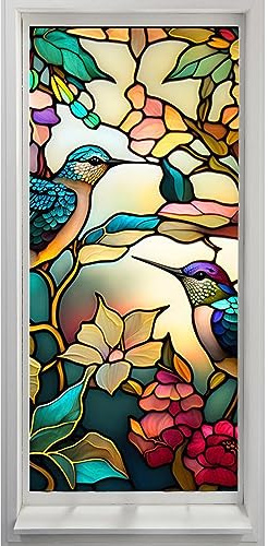 itrimaka Privacy Window Film Bagno | Pellicola da Disegno Colorata,Adesivi per la Privacy della Finestra, Decalcomanie Decorative Rimovibili, Adesivo per Vetro statico Adesivo per Bagno Porta Non