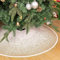 N&T NIETING Weihnachtsbaum Decke, 121cm Weihnachtsbaum Rock mit Weißer Glitzer Schneeflocken Punkt Khaki Weihnachtsbaumdecke Rund für Urlaub Party Weihnachtsbaum Deko