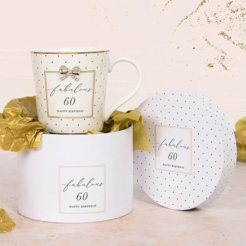 Lesser & Pavey Happy Birthday Mug for Gift | Lovely Birthday Gifts for Women | Ideal 60th Birthday Gift for Your Loved Ones - Madelaine by Hearts Design