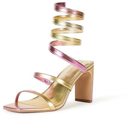 The Drop Sandali da Donna Aimee a Spirale con Tacco, Rosa/Oro Ombre, 41 EU