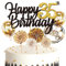 Feelairy Tortendeko Happy Birthday Gold Kuchendeko 35. Geburtstag Frau, Kuchen Topper Happy 35th Birthday, Cake Topper 35. Geburtstag Ballons Konfetti für Geburtstagstorte Deko 35 Jahre Frauen Männer