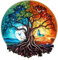 Blumuze Holzpuzzle Erwachsene 280 Stück, Yin Yang Baum Holz Puzzle, Holzpuzzle Einzigartige Tierform Puzzleteile, Puzzle aus Tierteilen, Puzzle Holz Erwachsene mit Geschenkbox aus Holz (L-33.3*34cm)
