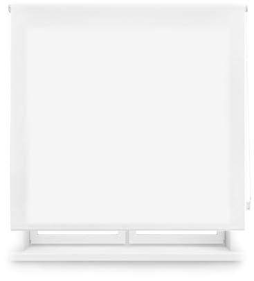 Blindecor Estor Translúcido a Medida | Estor Enrollable a Medida | Color Blanco Roto | 115 x 250 cm (Ancho por Alto) Tamaño de la Tela 112 x 245 cm | Estores Enrollables Translúcidos para Ventanas