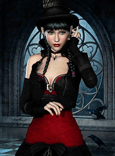 Puzzle 2000 Teile - Gothic: Frau mit Rabe