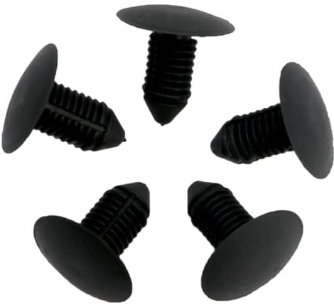 WENGU Lot de 20 rivets en plastique pour pare-chocs de voiture avec trous de 10 mm Noir