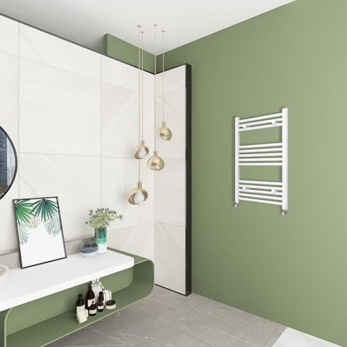 AICAIT Radiatore termoarredo scaldasalviette da bagno bianco 800x600mm interasse 55