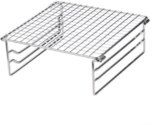 Parrilla portátil de camping para barbacoa, de acero inoxidable, plegable, con práctico diseño plegable para uso en exteriores