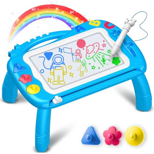 Pizarra Magnética Infantil, Juguetes Educativos 1-3 Años, Regalo Niños, Tableta Dibujo Magnético Con Patas Mesa Actividades Bebé