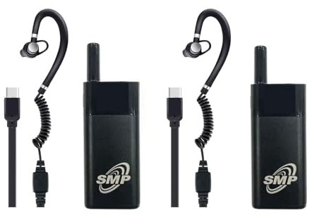 SMP Mini-Walkie-Talkie SMP-168, RMR446 – 25 Kanäle mit CTCSS/DCS, PMR-Funkgerät mit großer Reichweite, ideal für Sicherheitsdienste, Restaurants und die Kommunikation am Arbeitsplatz (168)