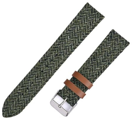 NASUNJIA Uhrenarmband aus echtem Leder, 18 mm, 20 mm, 22 mm, Vintage-Schnellverschluss-Armband für Männer und Frauen, geflochtene Armbänder, 22 mm, Achat