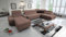 All4All Ecksofa mit Schlaffunktion Margo V 371x221 cm - Schlafsofa mit Bettkasten - Wohnlandschaft in U-Form - XXL Sofa - Seite Links - Gewebe - Braun - Modern 26