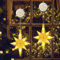 CNMTCCO LED weihnachtsstern leuchten, weihnachtsstern fenster, lichterkette sterne, saugnäpfe, sternförmige fensterleuchten für innen und außen, hochzeits- und weihnachtsdekoration