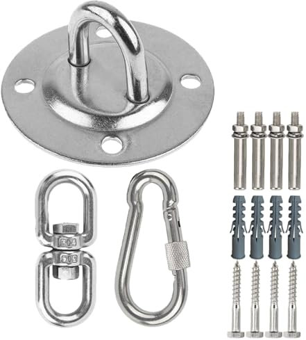 XENVIO Deckenhaken Schwerlast - 400 kg 360° Rotation with Karabiner