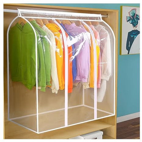 Custodia per abiti extra grande, Copriabiti Antipolvere, Impermeabile, Vestiti Protezione Trasparente per Camicia Costumi Cappotti Giacche Maglietta, PEVA (60 * 30 * 90cm)