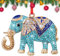 Blauer Elefant Weihnachtsschmuck Elefant Geschenke
