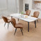 Hawthyhome Esszimmerstühle 4er Set, Küchenstuhl, Stuhl Esszimmer Wohnzimmer, ergonomischer Sessel, Armlehnstuhl, Polsterstuhl, Wasserdichtes Material,Metallbeine, Braun