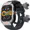 Smart Watch mit Bluetooth-Kopfhörern, 2 Zoll quadratischer Bildschirm, Übungs-Tracker mit Herzfrequenz, Blutdruck, Blutsauerstoff, Schlafüberwachung (Silber)
