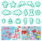 ORIGACH Lot de 16 emporte-pièces en argile polymère pour la fabrication de boucles d'oreilles, animaux marins, dauphin, hippocampe, étoile de mer, pour la fabrication de bijoux