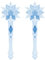 NAVESO 2 PCS LED Schneeflocke Zauberstab Mit Musik, Zauberstab Kinder Glitzer, Magic Wand Leuchtend, Für Kinderrollenspiele Kostümzubehör Accessoires Prinzessinnen deko Geburtstag Geschenk (Blau)