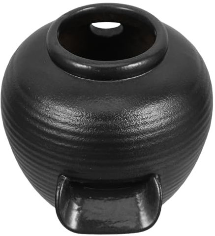 BESPORTBLE Fontaine À Eau Élégante pour Intérieur/extérieur Pot en Céramique Effet Cascade Naturelle Décoration pour Aquarium Ou Étang Noir