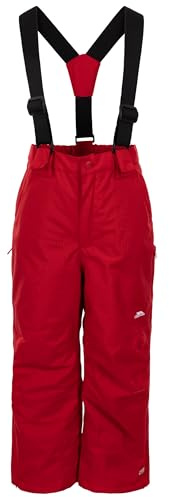 Trespass Unisex Kinder Skihose Rumi - Wasserdicht Gepolsterte Salopettes Trikotfutter 2 Reißverschlusstaschen Abnehmbare Hosenträger Seitliche Beinreißverschlüsse Kick-Patches Gamaschen
