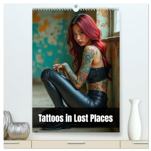 Tattoos in Lost Places (hochwertiger Premium Wandkalender 2026 DIN A2 hoch), Kunstdruck in Hochglanz: Tätowierte Frauen in vergessenen Welten (CALVENDO Erotik)