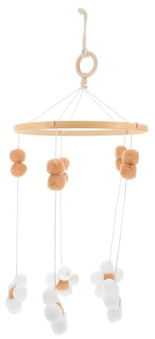 BESPORTBLE Boho-mobile Mit Blumen-design Mobile Für Kinderbettchen Aus Buchenholz Und Filz Dekor Für Babyzimmer Und Stubenwagen