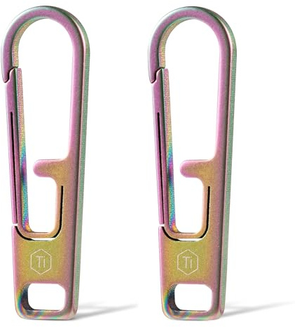 KeyUnity Reißverschluss Zipper,2 Stück Reisverschluss Reparatur Set,Titanium Zipper Pull Fixer für Reparatur Set Universal,Koffer,Jackenrucksäcke (Mehrfarbig)