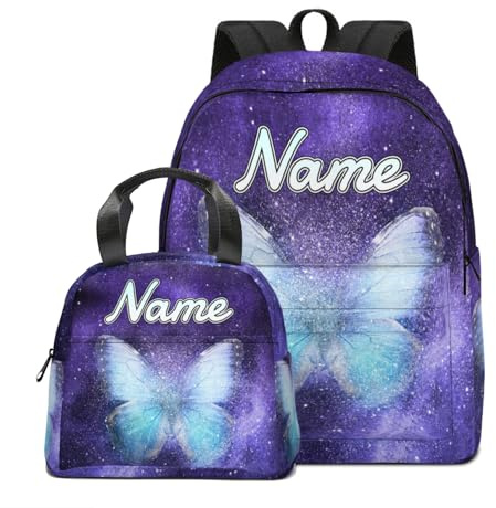 velquessa Personalisiert Schulrucksack für teenager mit Text/Logo/Foto personalisierte schulranzen Rucksack Personalisierte Schultasche kinderrucksack Geschenk für Jungen und Mädchen