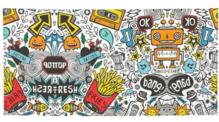 Comic-Kunstdruck, vielseitiges Party-Banner, Erntedank- und Geburtstagsdekoration, für alle Anlässe